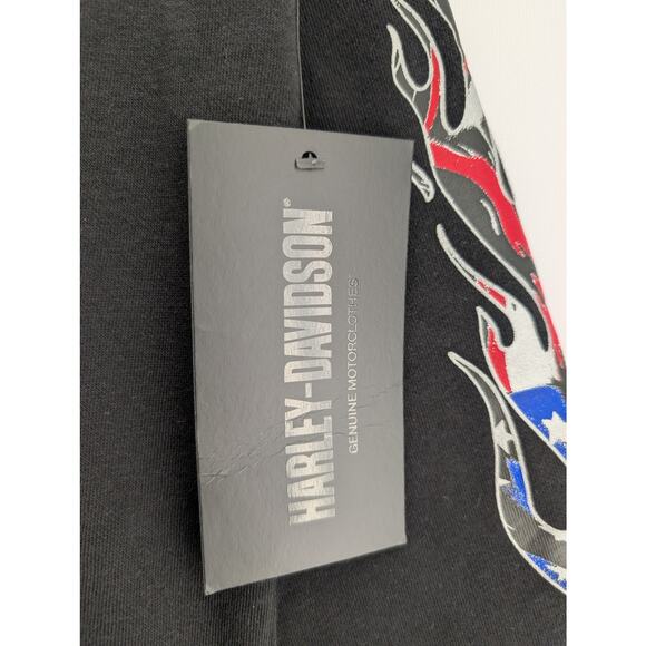 NWT Harley Davidson H-D American Pride Fleece Crew in Black size Large - Picture 5 of 8